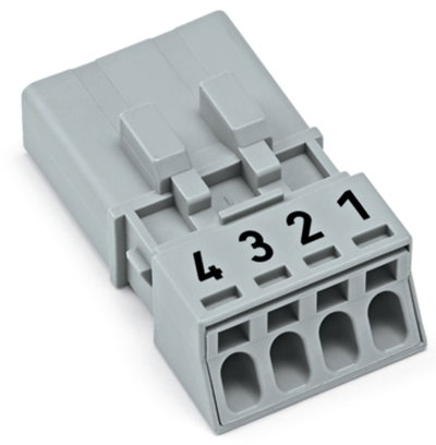 Stecker 4-polig Kod. B grau