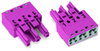 Buchse 3-polig Kod. B pink