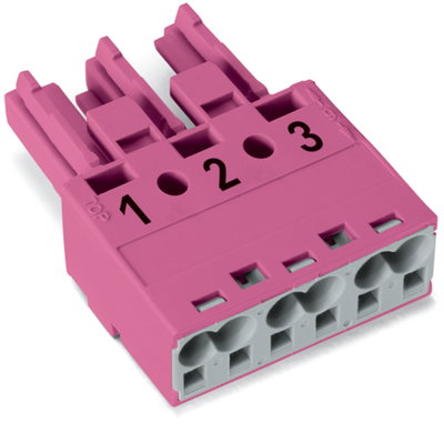 Buchse 3-polig Kod. B pink