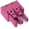 Buchse 3-polig Kod. B pink