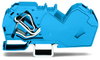 2-Leiter-Durchgangsklemme 35 mm² mit integrierter Abschlussplatte blau