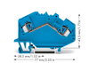 2-Leiter-Durchgangsklemme 4 mm² für Anwendungen Ex i geeignet blau