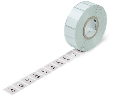 Tasterschilder 26,5 x 18 mm silberfarben