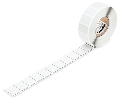 Tasterschilder 27 x 18 mm silberfarben