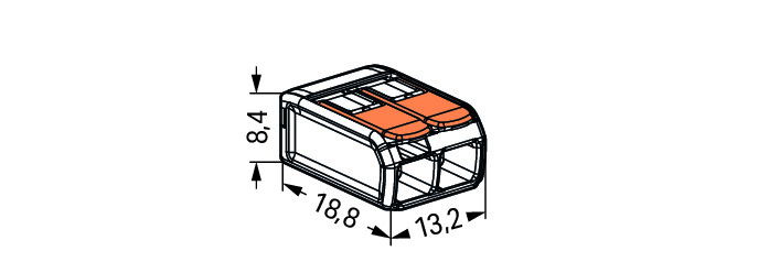 Verbindungsklemme mit Hebeln,für alle Leiterarten,max. 4 mm²,transparent – Bild 7 von 7
