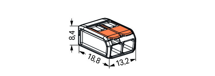 Verbindungsklemme mit Hebeln,für alle Leiterarten,max. 4 mm²,transparent – Bild 7 von 7