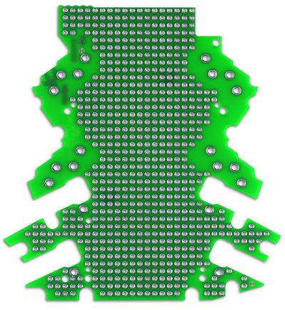 Lochrasterplatine 2-2-Anschlussebenen