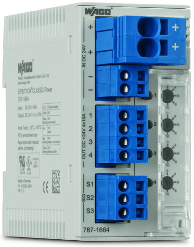 Elektronischer Schutzschalter 4-kanalig Eingangsspannung DC 24 V