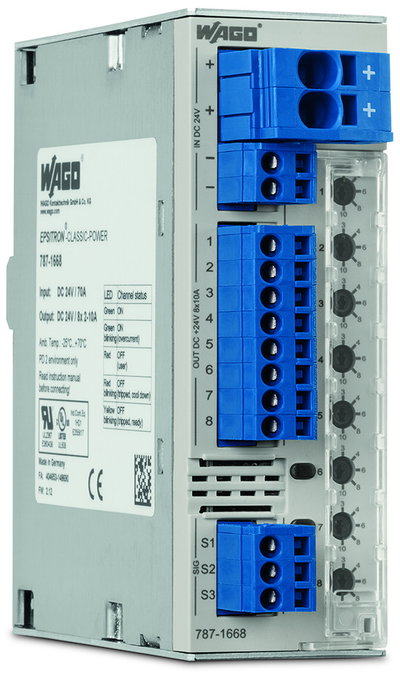 Elektronischer Schutzschalter 8-kanalig Eingangsspannung DC 24 V