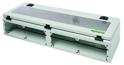 IP65-Systemgehäuse Stahlblech (RAL 7035) BxHxT (400x120x200 mm)