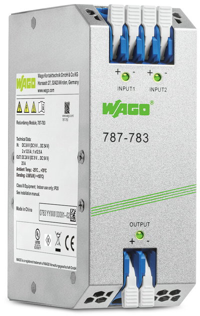 Redundanzmodul,Eingangsspannung 2 x DC 9 … 54 V,Eingangsstrom 2 x 12,5 A
