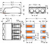 SMD-Leiterplattenklemme Drücker 0,75 mm² weiß