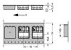 SMD-Leiterplattenklemme Drücker 0,75 mm² weiß