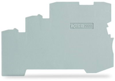 Abschluss- und Zwischenplatte 1 mm dick für 3-Leiter-Klemmen grau