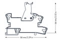 Solid-State-Relaismodul,Eingangsnennspannung DC 24 V,Ausgangsspannungsbereich DC 3 … 30 V,grau