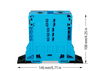 2-Leiter-Durchgangsklemme 95 mm² seitliche Beschriftungsaufnahmen blau