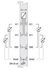 4-Kanal-Analogeingang DC 0 … 10 V Single-Ended lichtgrau