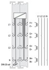 3-Phasen-Leistungsmessung AC 690 V 5 A lichtgrau