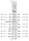 16-Kanal-Digitaleingang DC 24 V 3 ms lichtgrau