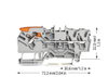 3-Leiter-Durchgangsklemme mit Hebel und Push-in CAGE CLAMP® 2,5 mm² grau