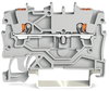 2-Leiter-Durchgangsklemme mit Drücker 1 mm² grau