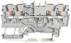 4-Leiter-Durchgangsklemme mit Drücker 1 mm² grau