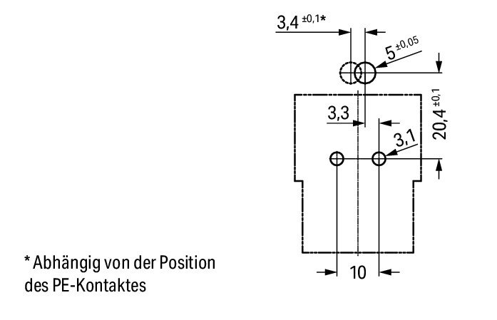 Stecker,mit PE-Direktkontakt,3-polig,weiß – Bild 4 von 5