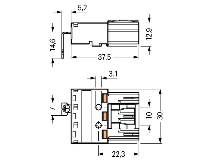 Stecker,mit PE-Direktkontakt,3-polig,weiß – Bild 5 von 5
