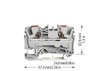 2-Leiter-Durchgangsklemme mit Drücker 6 mm² grau