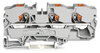 3-Leiter-Durchgangsklemme mit Drücker 10 mm² grau