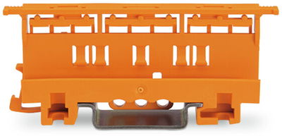 Befestigungsadapter Serie 221 - 6 mm² zur Montage auf TS 35/Schraubmontage orange