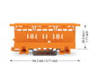 Befestigungsadapter Serie 221 - 6 mm² zur Montage auf TS 35/Schraubmontage orange