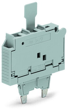 Sicherungsstecker,mit Lasche,für G-Sicherungseinsatz 5 x 20 mm,grau