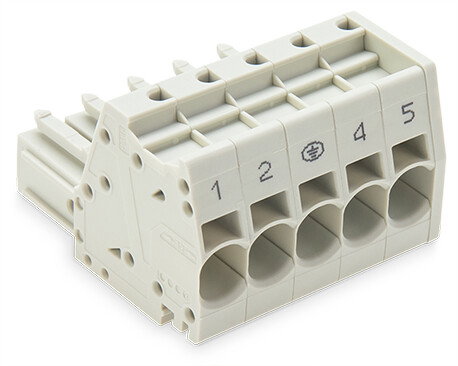 1-Leiter-Federleiste,Push-in CAGE CLAMP®,10 mm²,lichtgrau