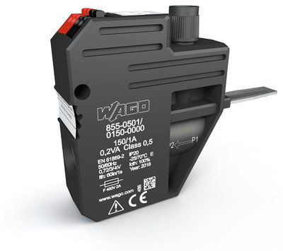 Strom- und Spannungsabgriff bis 50 mm² Primärer Bemessungsstrom 150 A Sekundärer Bemessungsstrom 1 A