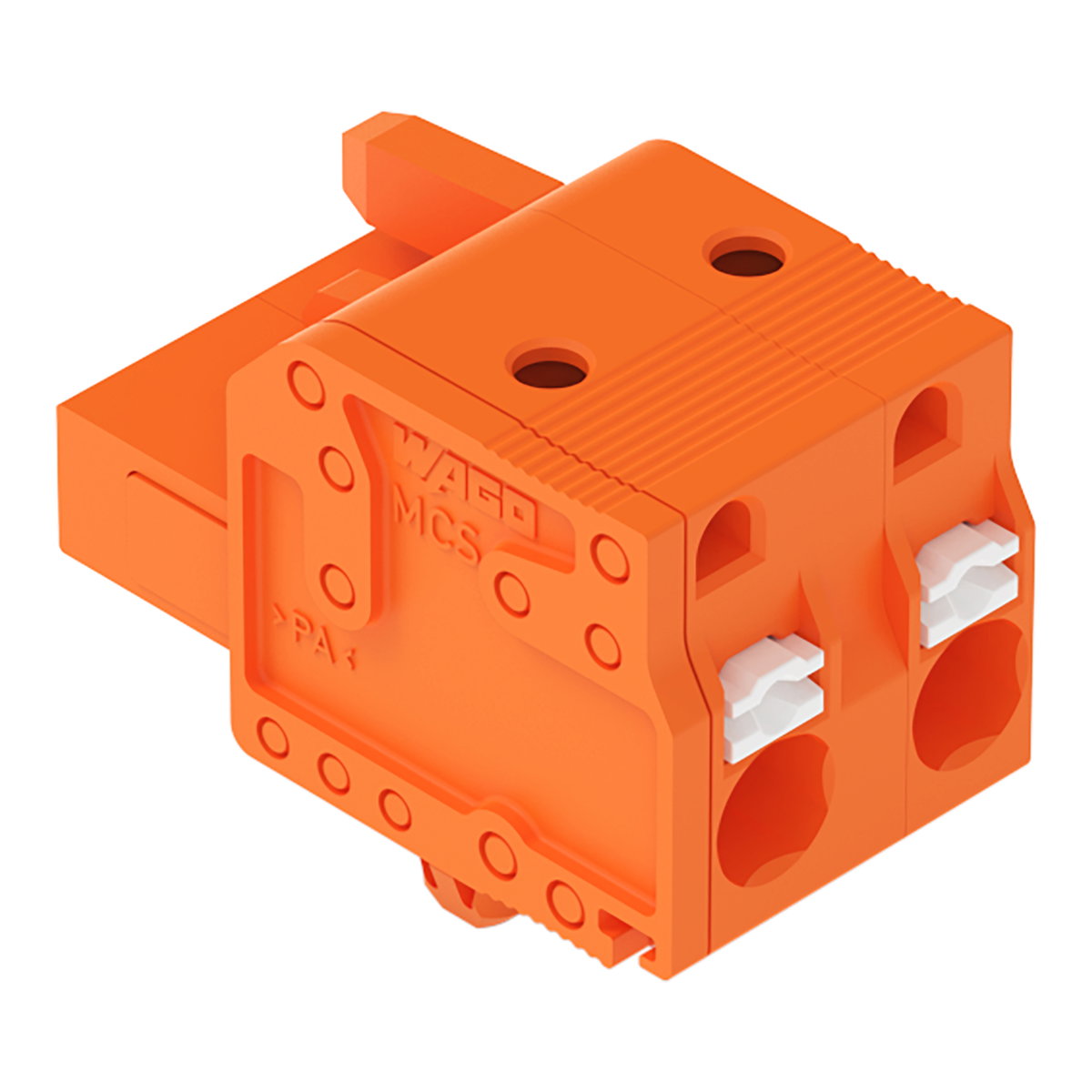 1-Leiter-Federleiste,Drücker,Push-in CAGE CLAMP®,orange