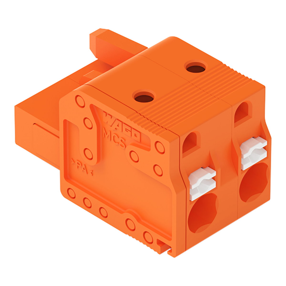 1-Leiter-Federleiste,Drücker,Push-in CAGE CLAMP®,orange