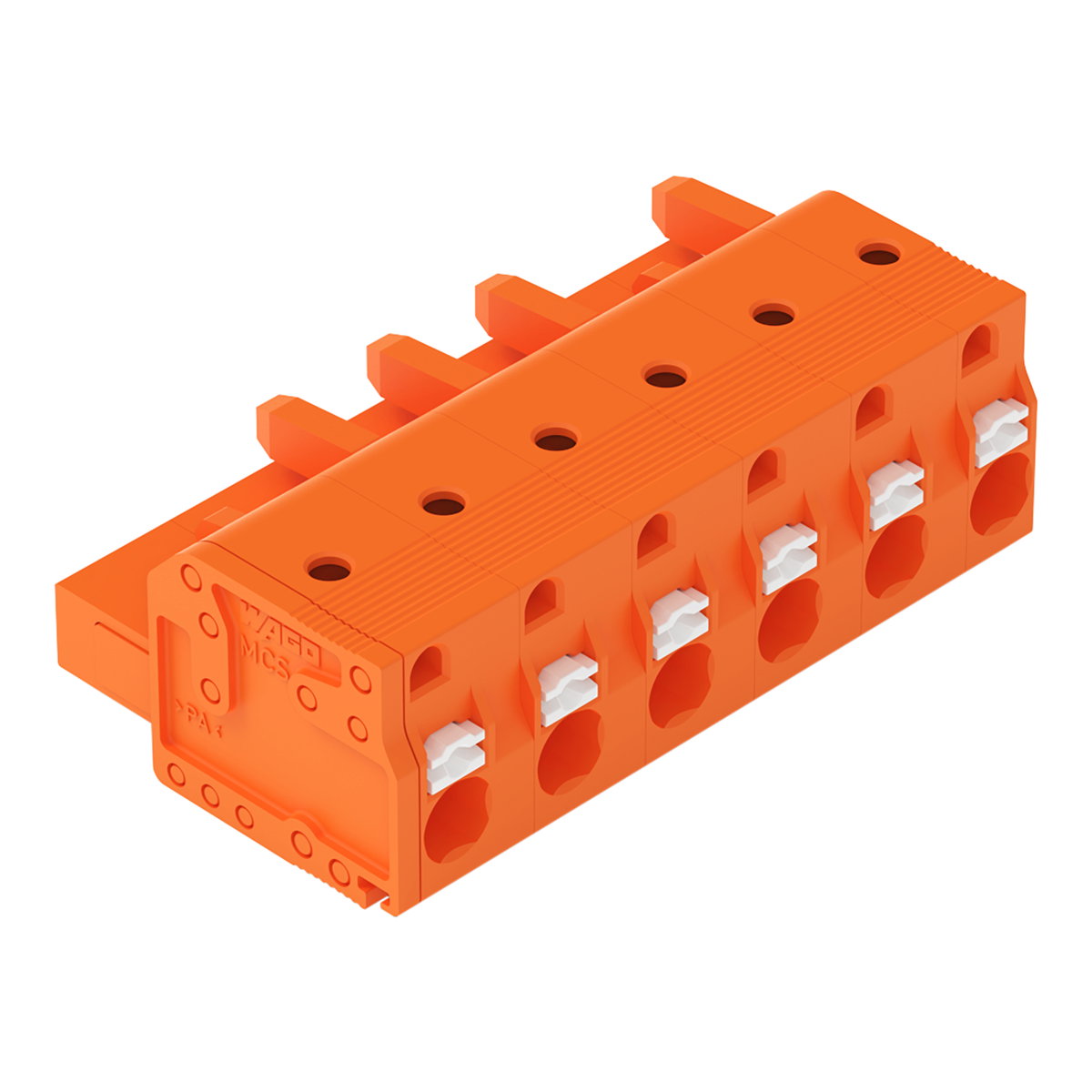 1-Leiter-Federleiste,Drücker,Push-in CAGE CLAMP®,orange