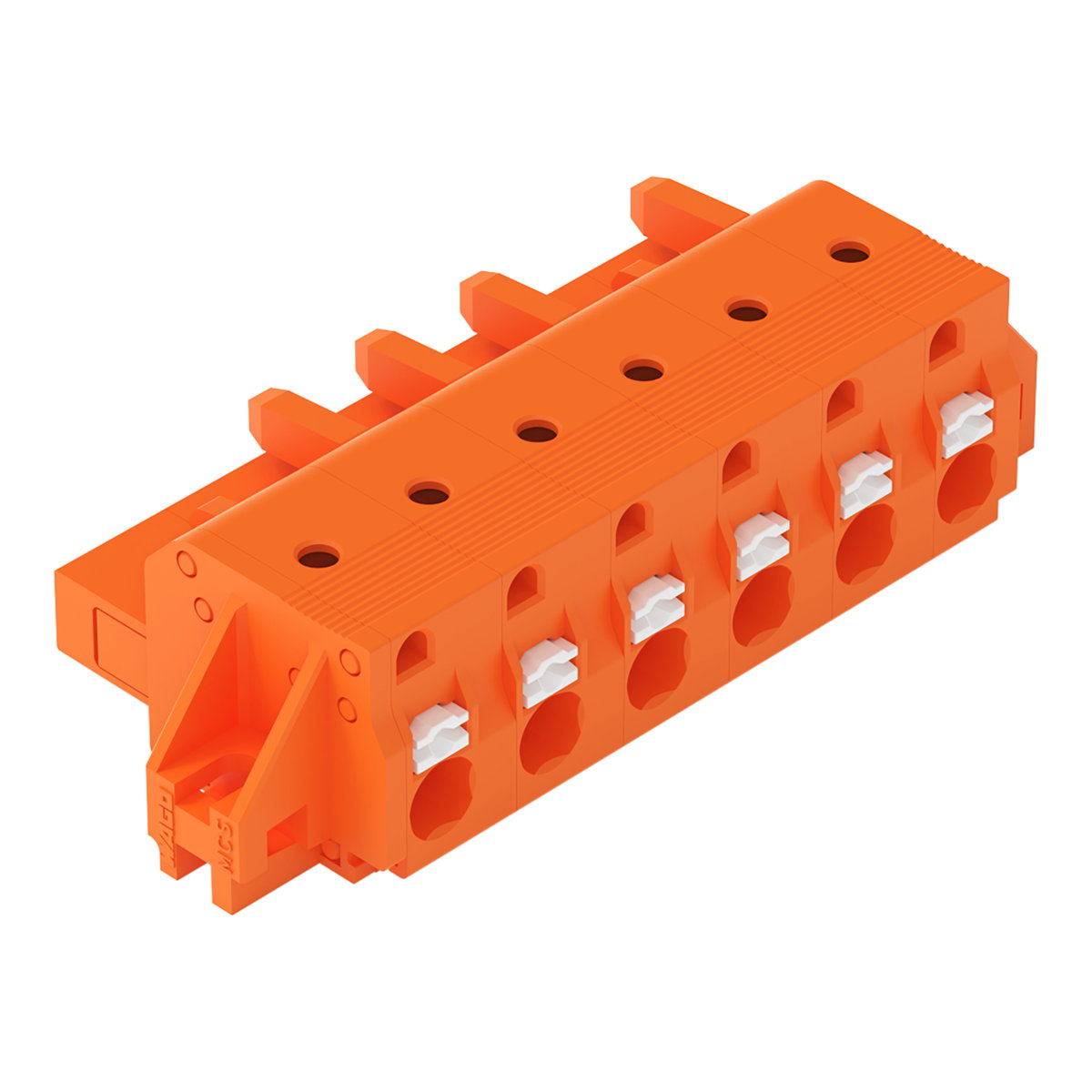 1-Leiter-Federleiste,Drücker,Push-in CAGE CLAMP®,orange