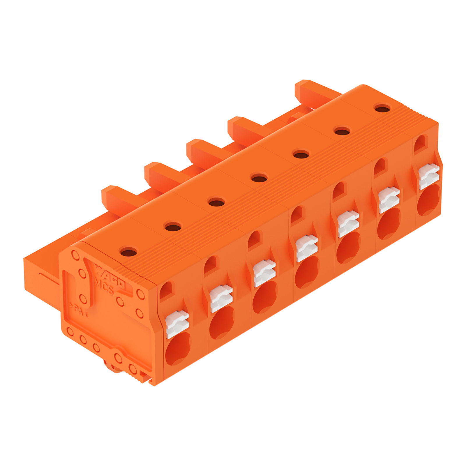 1-Leiter-Federleiste,Drücker,Push-in CAGE CLAMP®,orange