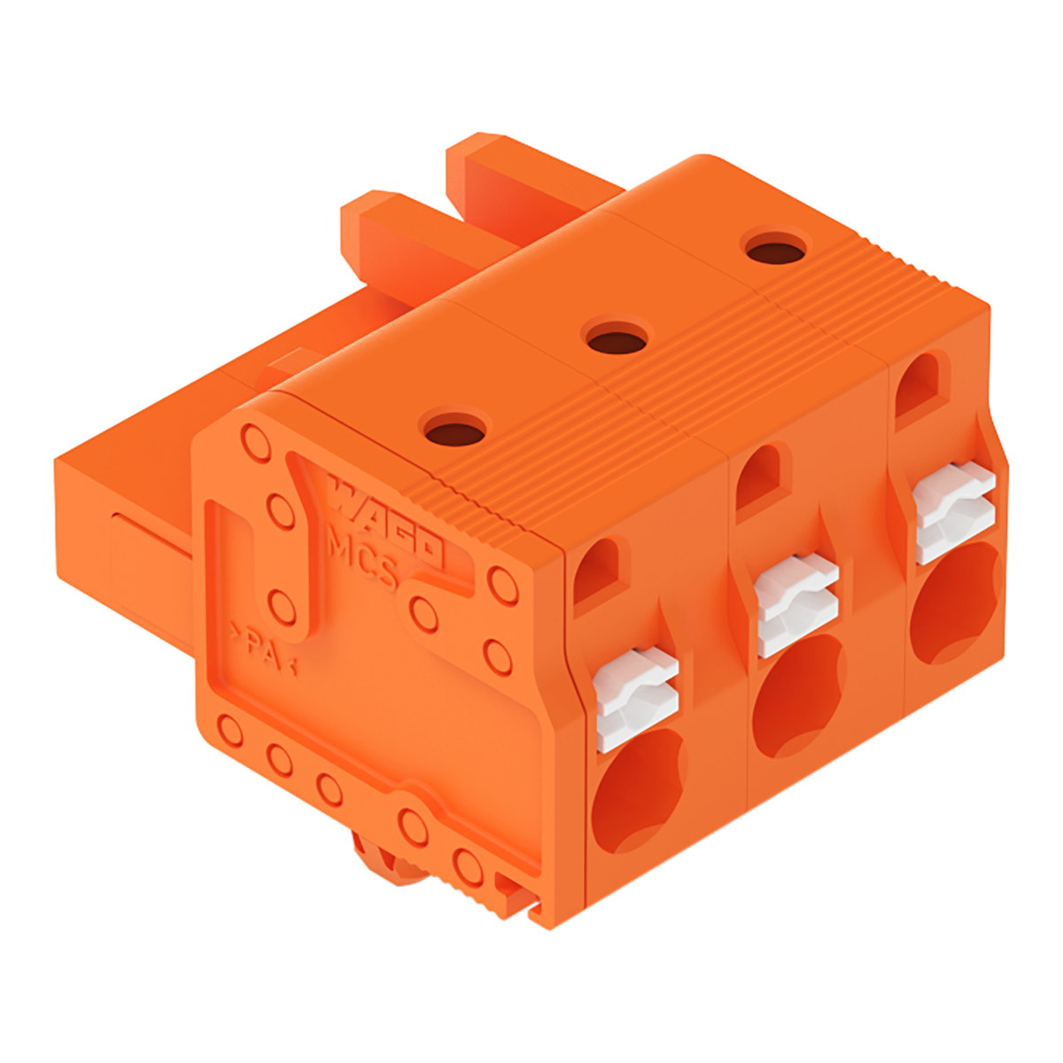 1-Leiter-Federleiste,Drücker,Push-in CAGE CLAMP®,orange