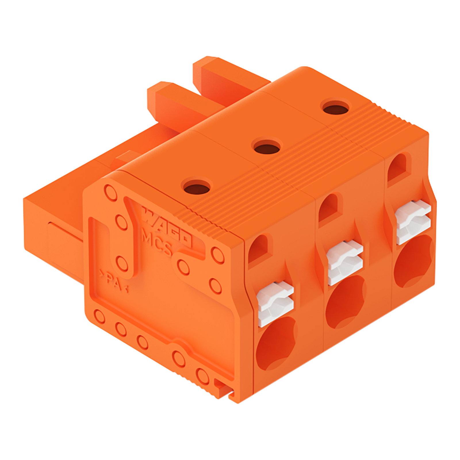 1-Leiter-Federleiste,Drücker,Push-in CAGE CLAMP®,orange