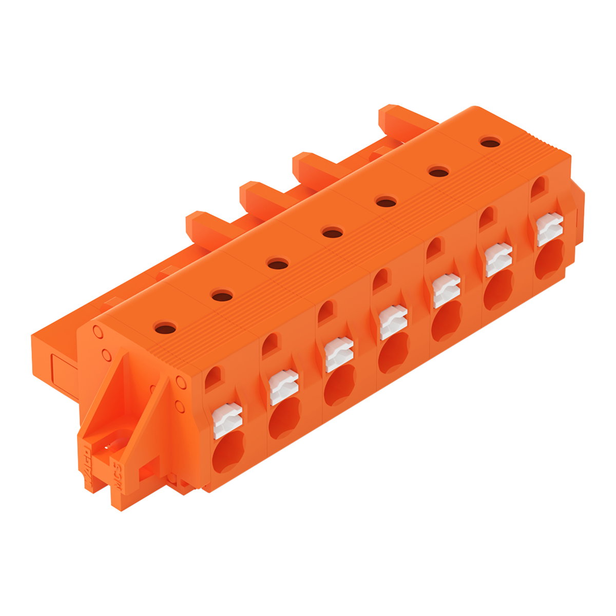 1-Leiter-Federleiste,Drücker,Push-in CAGE CLAMP®,orange