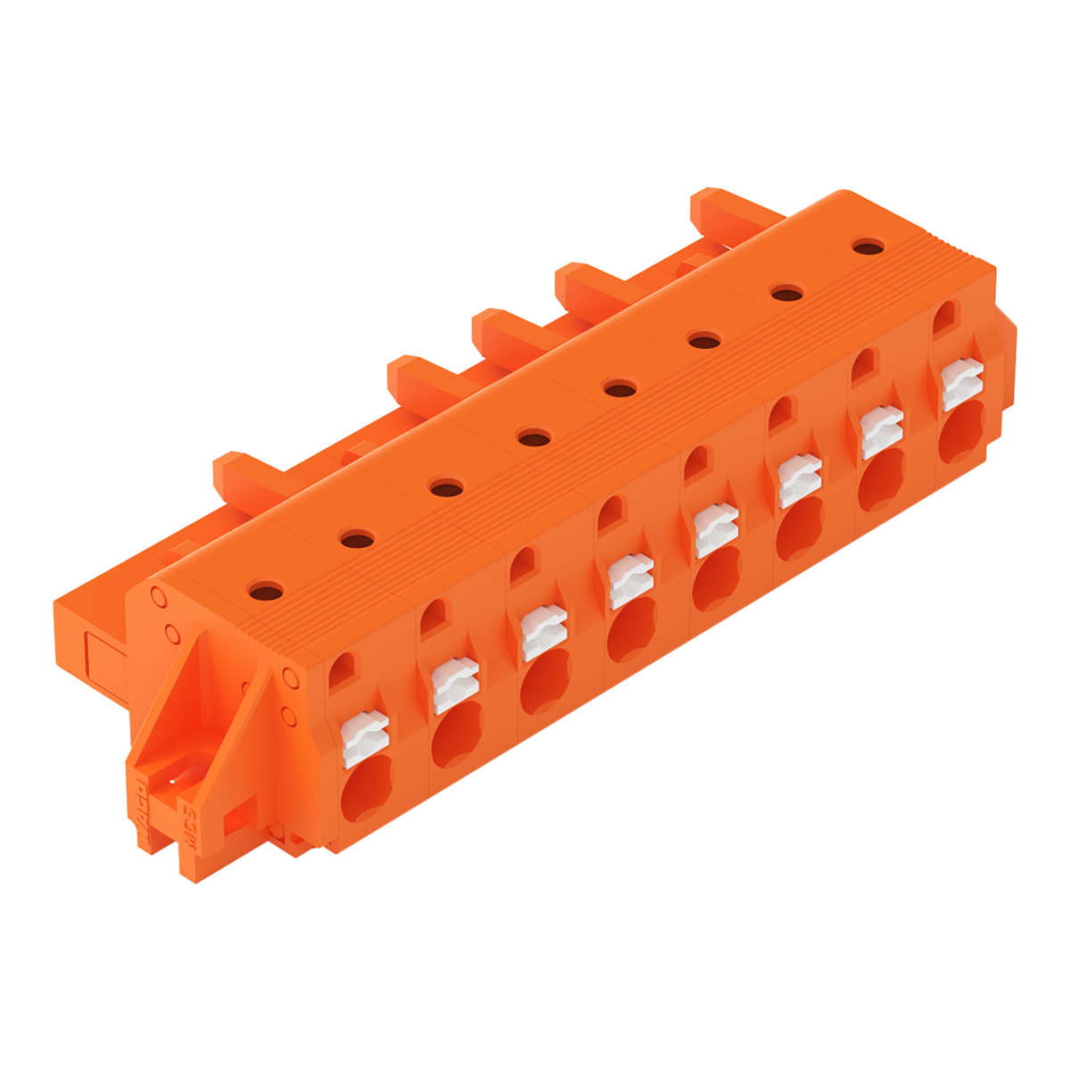 1-Leiter-Federleiste,Drücker,Push-in CAGE CLAMP®,orange