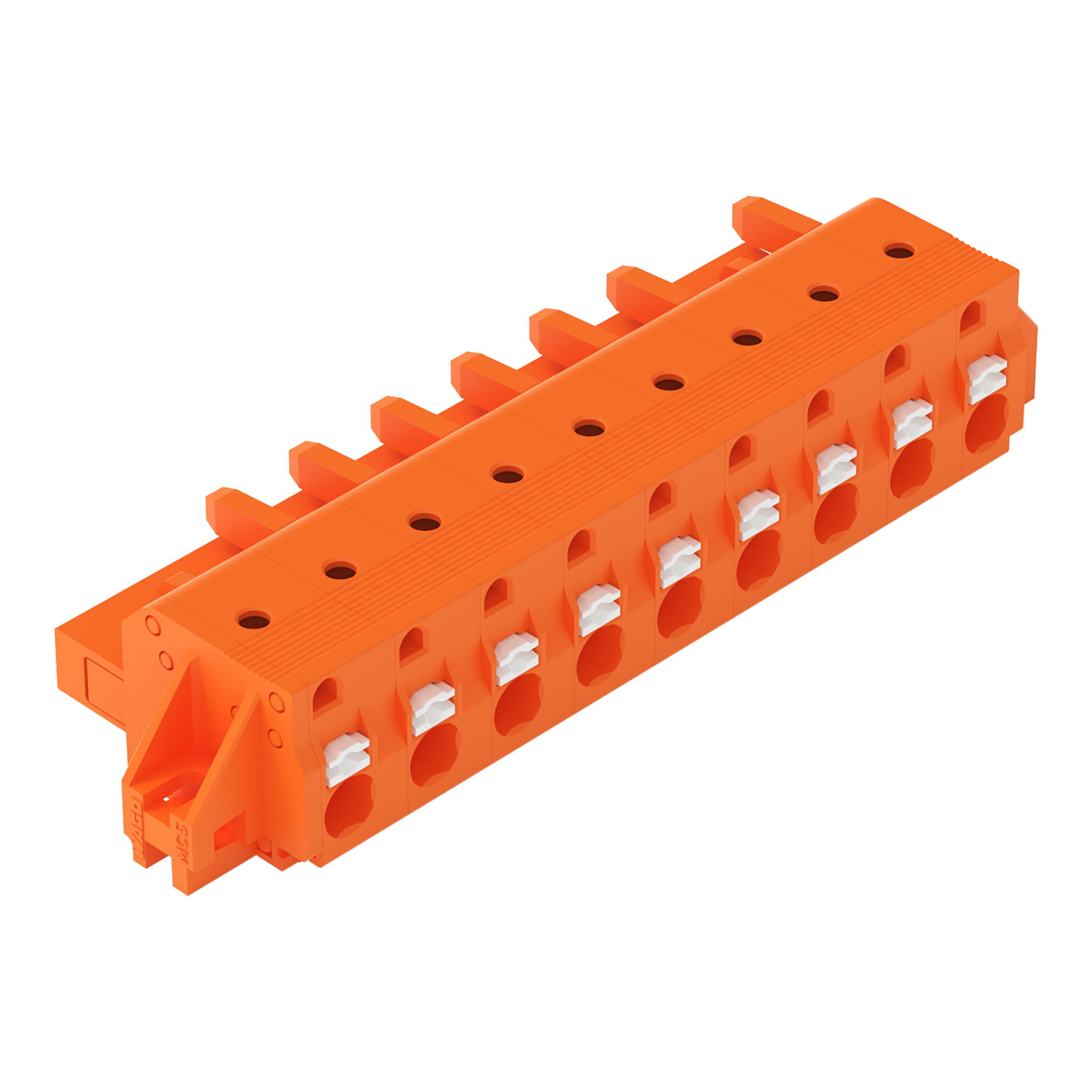 1-Leiter-Federleiste,Drücker,Push-in CAGE CLAMP®,orange