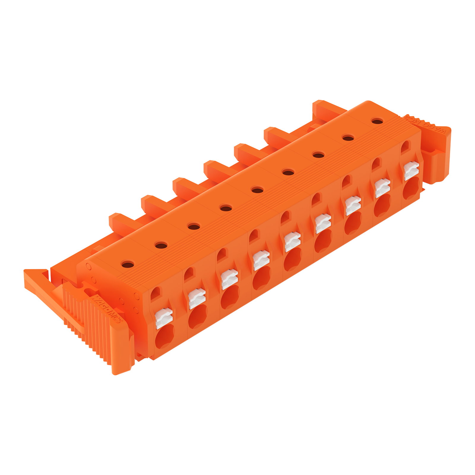 1-Leiter-Federleiste,Drücker,Push-in CAGE CLAMP®,orange