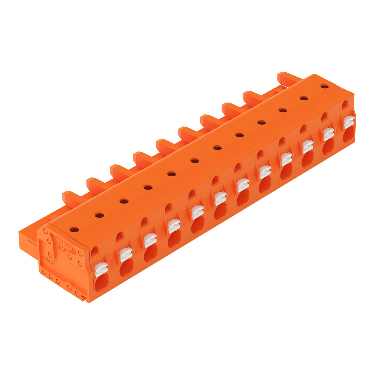 1-Leiter-Federleiste,Drücker,Push-in CAGE CLAMP®,orange