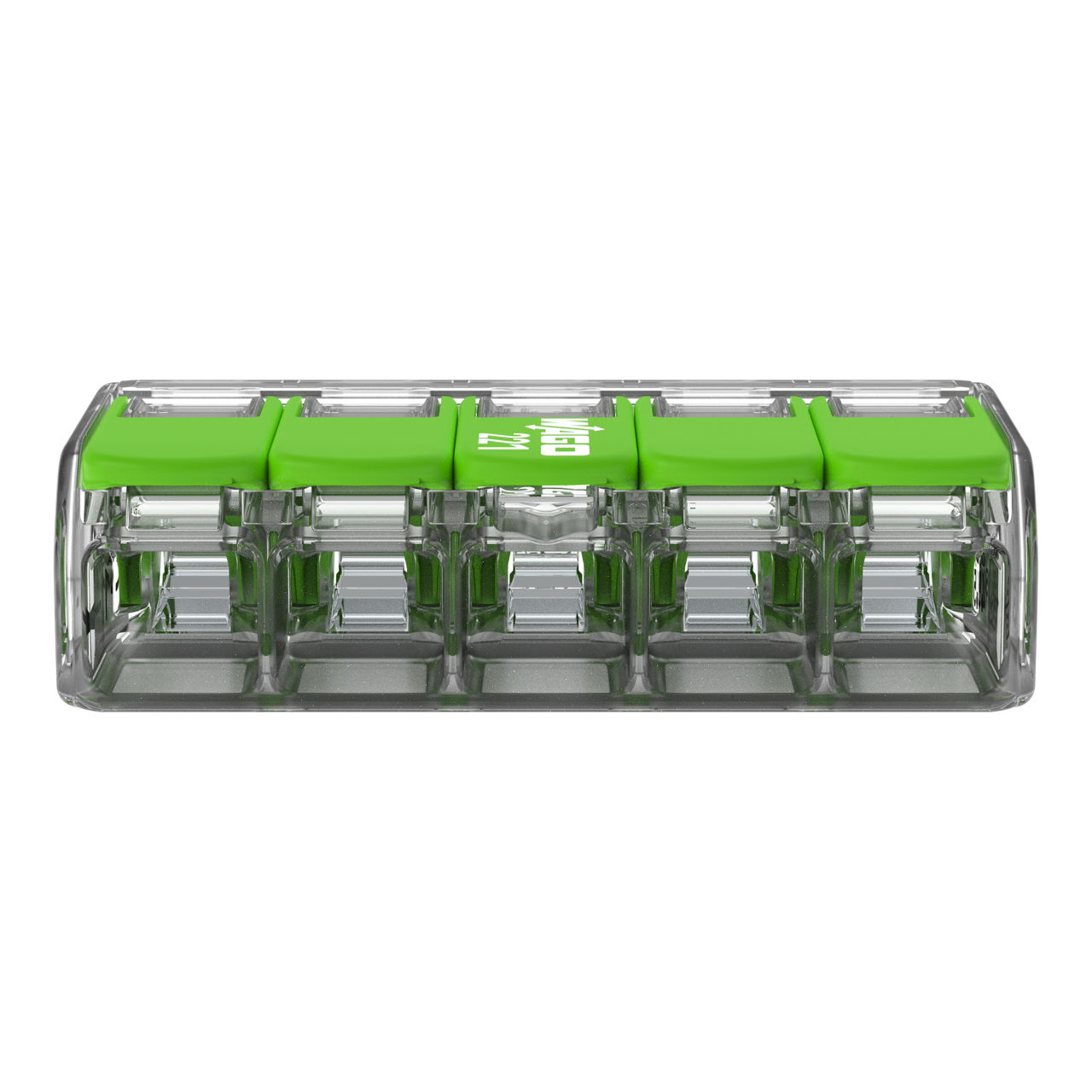 Verbindungsklemme mit Hebeln,für alle Leiterarten,max. 4 mm²,transparent – Bild 3 von 7