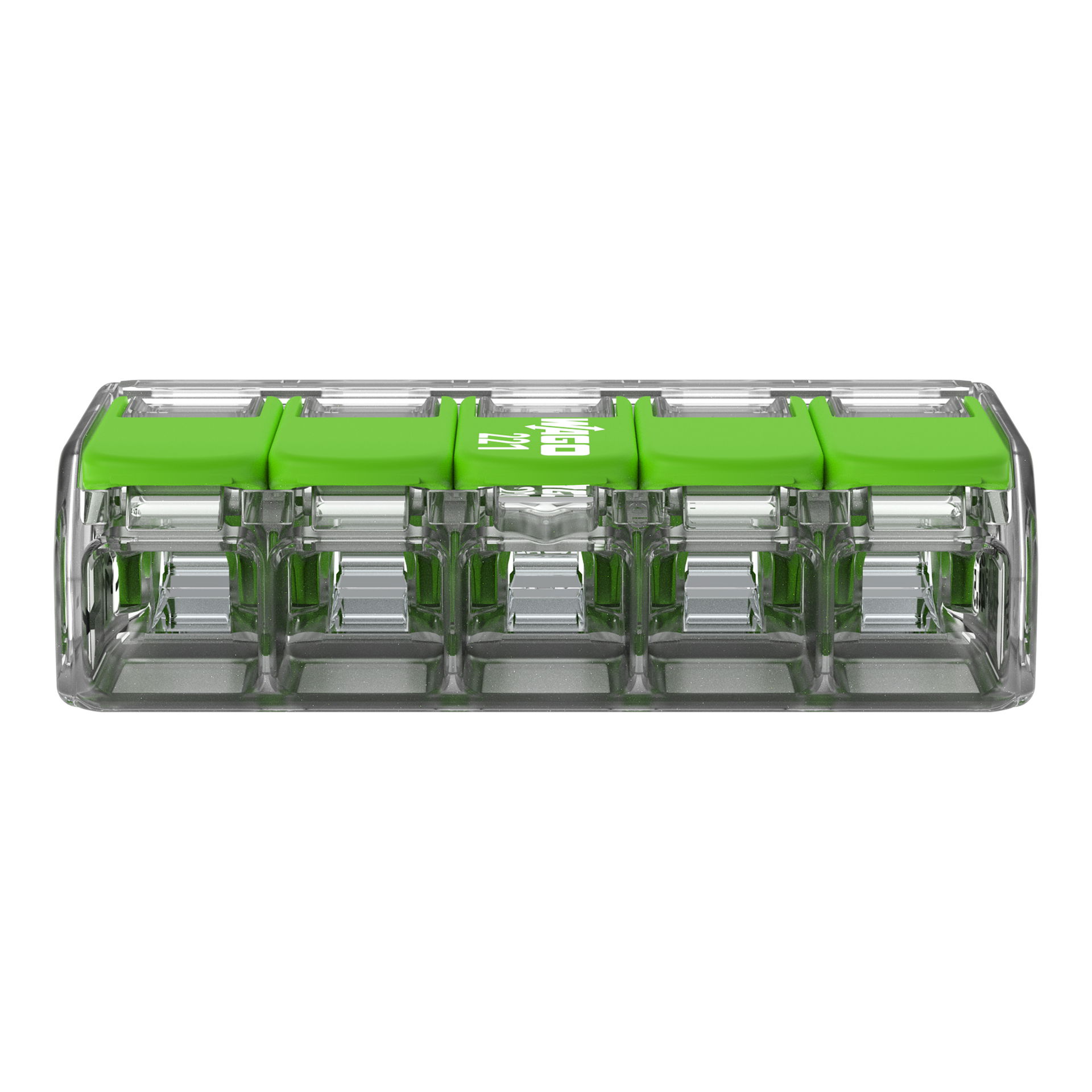 Verbindungsklemme mit Hebeln,für alle Leiterarten,max. 4 mm²,transparent – Bild 3 von 7