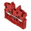 2-Leiter-Mini-Durchgangsklemme mit Betätigungsöffnung 1 mm² rot